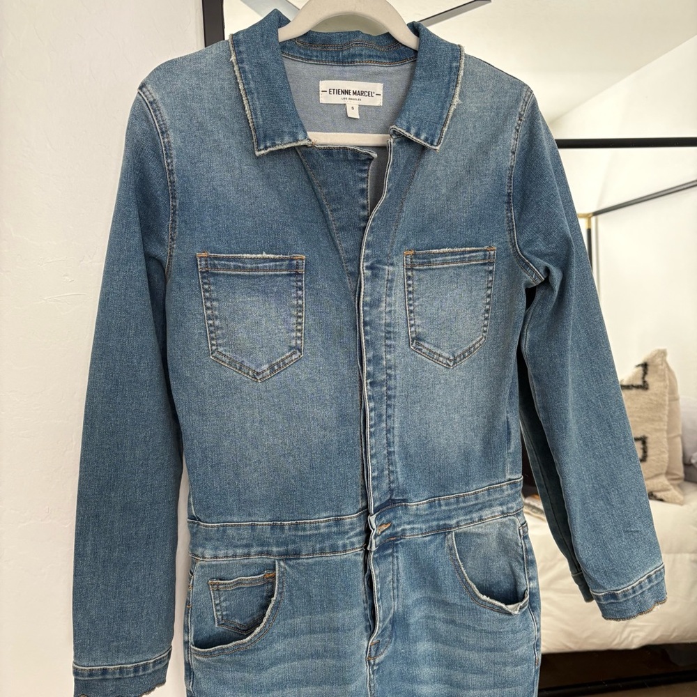 Etienne Marcel denim jumpsuit - Picture 2 of 5